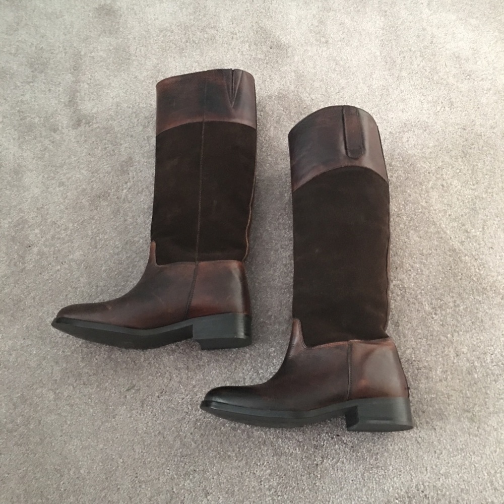 NWT Steve Madden Ritte Leather/Suede Riding Boot